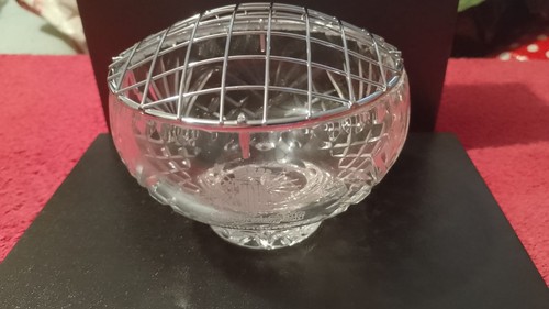 Crystal cut glass rose bowl - crystal,