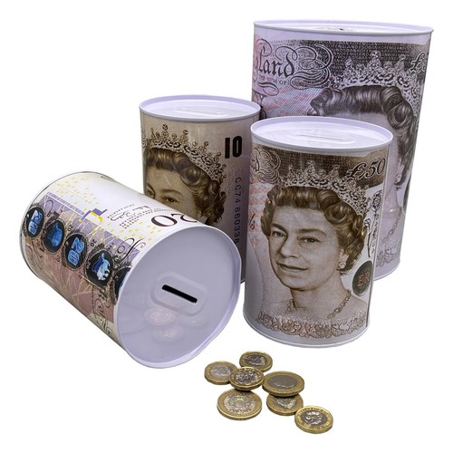 Sterling sealed money box tin - sealed,