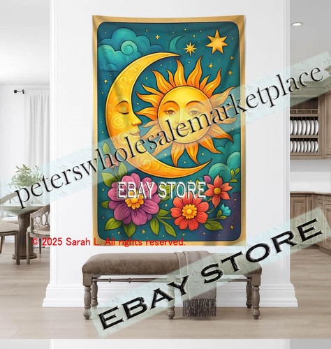 Sun moon cheerful boho - sun,