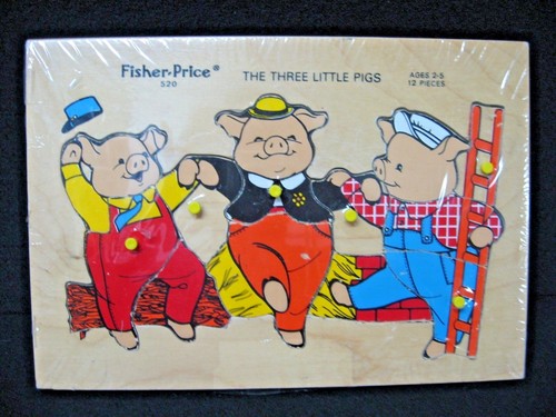 Three little pigs - little, wooden