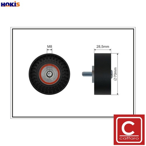 Deflectionguide pulley vribbed - pulley,