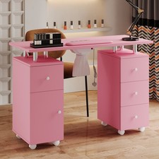 Mobile Pink Manicure Table
