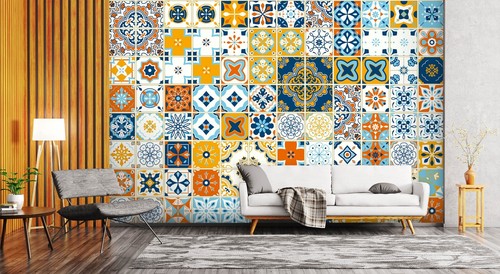 Cute tile pattern - 3d,