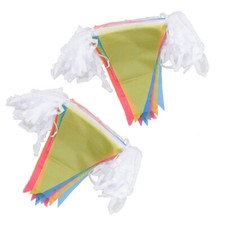 10M Colour Bunting Flags Party Wedding Decoration Event Garden Home Outdoor th