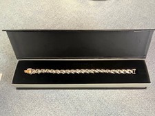 NIKKEN UNISEX TRIPHASE MAGNETIC 2 TONED GOLD/SILVER LINK BRACELET #19093-DISPLAY