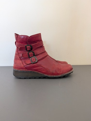 Fly london red leather - london, buckle