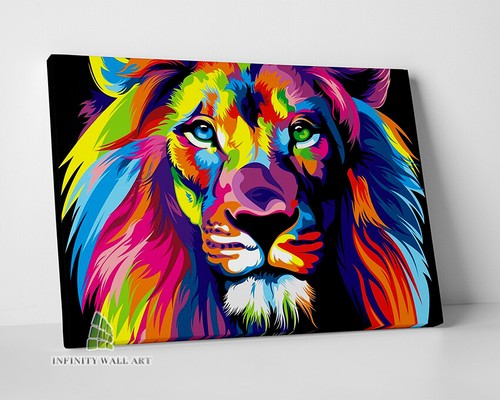 Lion abstract colour pop - lion, art