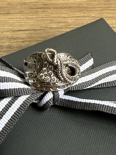 Silver cubic zirconia saddle - silver,