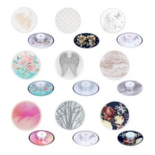 Candle Plate Mirrored Decorative Display Round Tealight Glass 10cm/20cm Set of 2