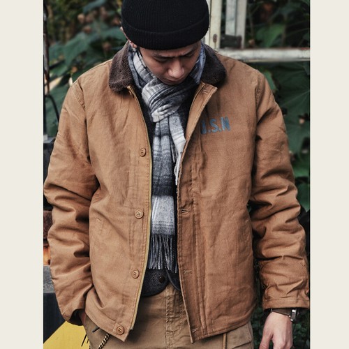 Retro navy deck jacket - retro,