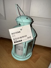 IKEA Rotera Lantern Star Pattern BRAND NEW Light Aqua Teal