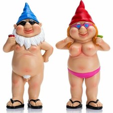 2Pcs Garden Gnomes - Rude and