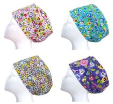 Pansies & Sweet Peas Scrub Cap
