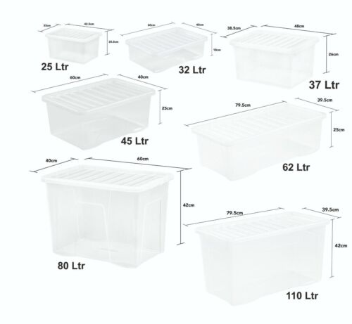 80l crystal clear plastic - crystal,