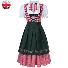 Oktoberfest Bavarian Beer Girl Costume German Traditional Dirndl Fancy Dress UK6