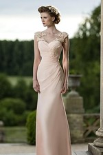 Designer dusty pink TRUE BRIDE bridesmaid debs evening dress size 6-8 pippa vg 