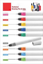 Liquidraw Technical Drawing Pens ALL SIZES Compatible with Rotring Isograph Inks