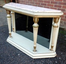 Antique marble top console
