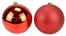 Christmas Concepts® Pack Of 2-200mm Baubles - Giant Baubles - Red - (BA122)