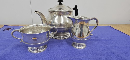 Antique solid silver - tea, set