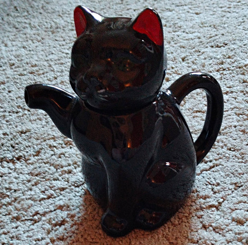Glossy black ceramic - black,