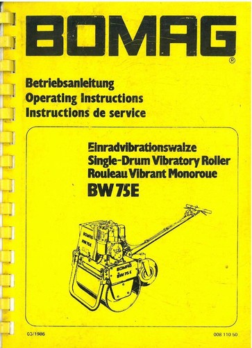 Bomag single drum vibrating - single,