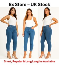 EX M&S Ladies Ivy Skinny Jeans High Waisted Cotton Comfort Stretch Marks Spencer