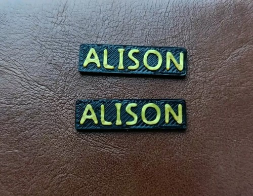 Printed alison name plate - printed,