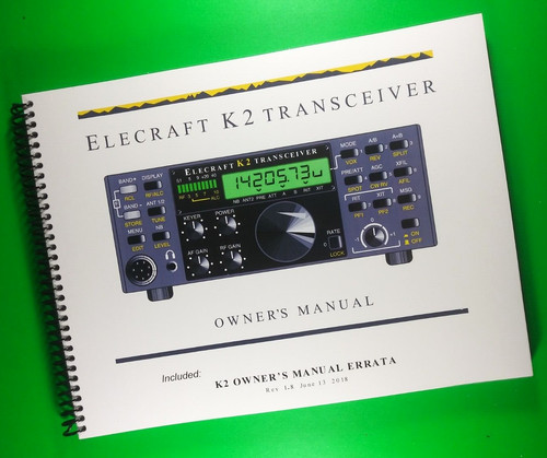 Owners manual for - elecraft, k2