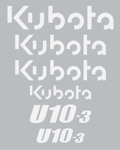 Kubota digger u10 sticker - kubota, u10-3