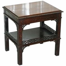 19TH CENTURY THOMAS CHIPPENDALE FRET WORK CARVED AND PIERCED OCCASIONAL TABLE