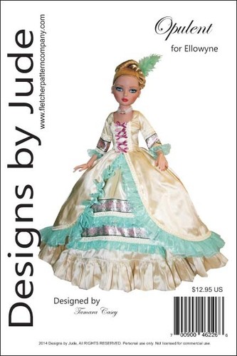 Opulent gown doll clothes - gown,