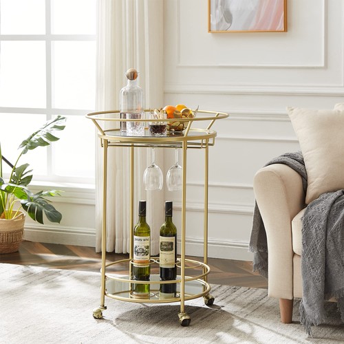 Round drinks trolley - round,