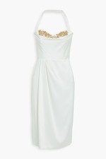 MARCHESA NOTTE white crepe dress, perfect wedding dress  UK 10 US 6 EU 38 NWT