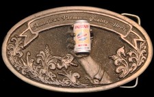 MI04122 *NOS* AMAZING 1977 ***FALSTAFF BEER*** w/BEER CAN & 3-D HAND BUCKLE