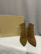 Sergio Rossi Suede Brown Ankle
