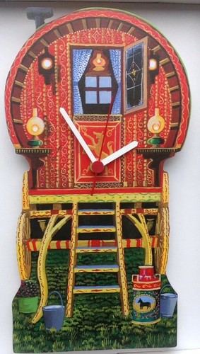Wooden wall clock - clock, shape