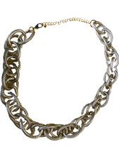Gold chain interlocking women's necklace | One size| SKU 176