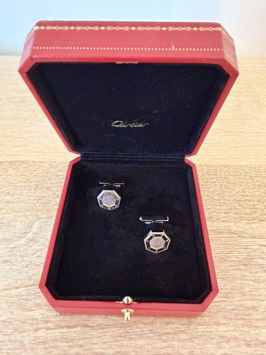 Cartier gold steel cufflinks - cartier, &