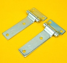 2 x Zinc Plated Hinges - FLAT BLADE - for Trailers, Horsebox, Shed Door, Gate