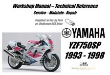 Yamaha YZF750SP  YZF750 SP  Service Repair Workshop Manual USB 1993 - 1998