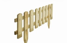 Wooden Picket Fence Border