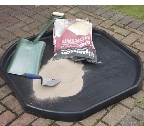 Large black plastic mixing - large,