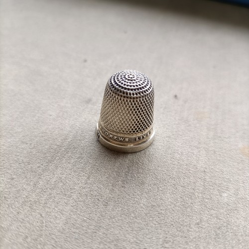 Silver thimble hallmarked - thimble,