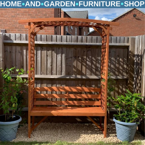 Wooden garden arbour bench - wooden,
