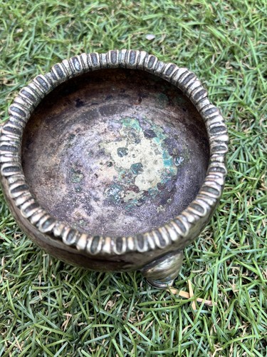 Vintage brass three legged - three,