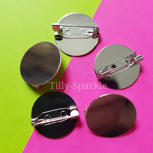 Round brooch backs - brooch,