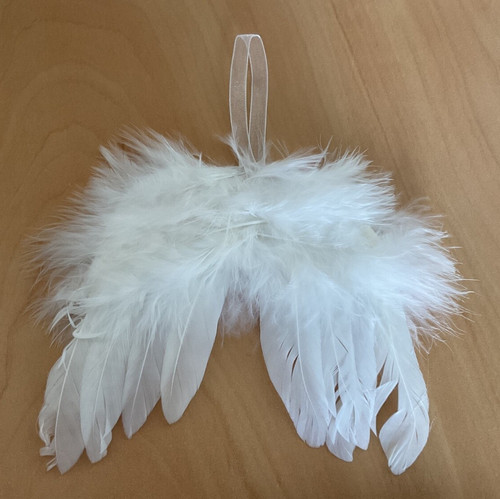 Angel wings white - white, feathers