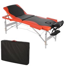 ALUMINUM 3 ZONE MASSAGE LOUNGERS THERAPY PLAY LOUNGERS BLACK ORANGE + BAG LOUNGER BANK