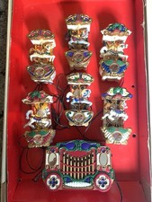 6 Vintage Mr Christmas Carousel Horses Ornament Works